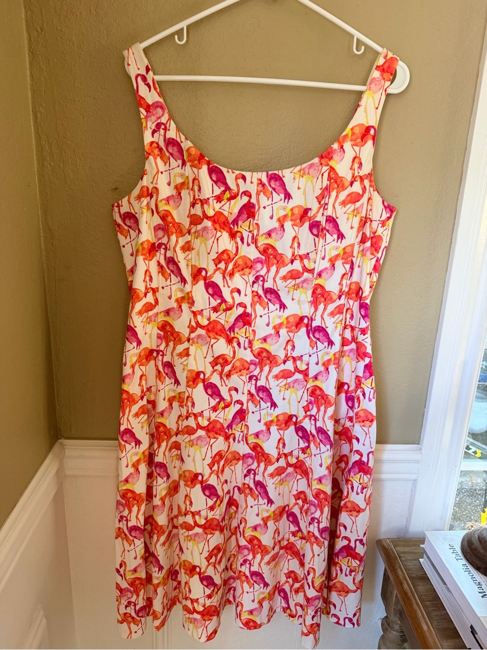 Pappagallo Pink & Orange Flamingo Print Sundress